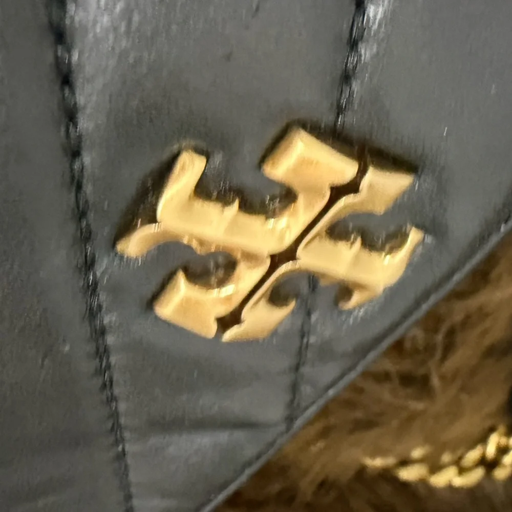 tory burch Black Quilted Crossbody Bag